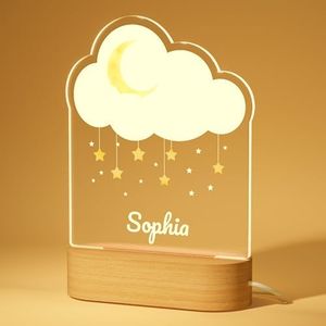 iDIY Lampara Bebe con Nombre - Regalo Bautizo Niña Niño, Regalos Bebes Recien Nacidos Originales, Regalo de Cumpleaños y Comuniones