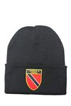 Trinidad & Tobago Country Flag Shield Patched Toque Hat.Colors Available : Black, Red, Pink.New (Black)