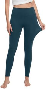 WiWi Women's Leggings Thermal Warm Underwear Pants Soft Long Johns Viscose from Bamboo Baselayer Pant for Winter S-XXL,Deep Teal,Medium