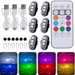 Remote Control Strobe Light, Wireless LED Strobe Lights with Remote Control, 8 Colors Anti-Collision Led Emergency Warning Lights, Emergency Strobe Lights for Car Drone Bike (6pcs,Magnetic)