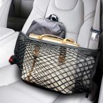 Kaishengyuan Car Seat Net, Double Layer Expandable Front Seat Caddy Car Organizer Storage Automobile Mesh Net Purse Handbag Holder for Front Seat & Back Seat