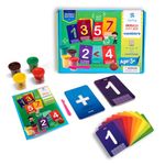 Pepplay Dough Art Kit, Long Lasting Soft and Non-Toxic Educational Clay, 32 Flash Cards with 4 Dough Boxes, Early Maths, Pre-School Learning, Birthday and Return Gift for Kids Ages 2 3 4 5