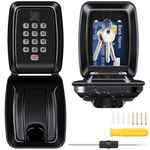 Key Safe Wall Mounted, Key Lock Box Outdoor Police Approved with 12-Digit Combination Key Safe Lock Box, Waterproof and Security Extra Large Key Box Safe Outside for Garage School Home Key Storage