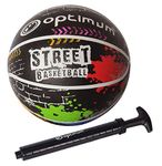 Optimum Basketball Balls - Durable Korean Rubber, All-Weather Grip, Regulation Weight, Versatile for Indoor/Outdoor Play, Enhanced Control & Precision for Youth & Adults