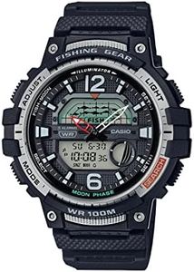 Casio Men's 10 Year Battery Quartz Watch with Resin Strap, Black, 24.1 (Model: WSC-1250H-1AVCF)