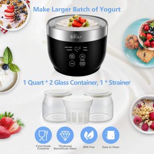 Automatic Digital Yogurt Maker – Black, Easy Home Fermentation