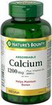 Nature's Bounty Calcium Pills plus Vitamin D3 1200mg Supplement, Helps maintain bones, Multi-colored, 100 Count (Pack of 1)