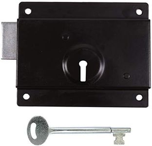 TIMCO Press Lock - Black - 5" - Surface Mounted Shed Door & Gate Deadlock