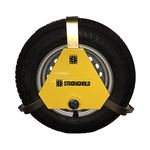 Stronghold Apex 13" - 15" Triangular Wheel Clamp Suitable for Caravans, Trailers, Horse Boxes, Vans and Motorhomes Tyre Width 175 - 195mm Diameter 504mm - 704mm Sold Secure Gold Standard