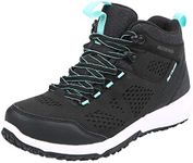 Northside Women's Benton Mid Waterproof Hiking Boot, Black/Aqua, 7