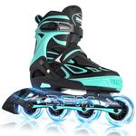 2pm Sports Adjustable Kids Inline Skates, Inline Skates for Boys and Girls - Mint Small