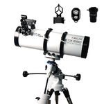 Pie Matrix Helix 130/650 EQ Astronomical land & Sky Reflector Telescope with German Pro Equatorial Mount, Dual Slow Motion Knob, Professionals to Explore Moon, Saturn Rings, Planets & Deep Sky Objects