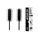 CAR101 Zip Zap Car Duster - Pack of 2 | Ceramic Wax Infused | Scratch-Free Cleaning | Easy Grip Handle | Premium Car Cleaning Tool | Effortless Dust Removal for Car & Bike