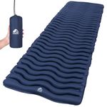 Unigear Ultralight Inflatable Sleeping Pad, Compact Air Camping Mat for Backpacking, Hiking and Traveling (Navy Blue Pad No pillo)