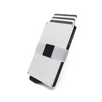 Stealth Wallet RFID Card Holder - Smart Minimalist Pop Up Wallets with Gift Box - Slim Lightweight Metal Credit Card Holders for Men & Contactless Protector (Silver)