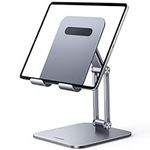 UGREEN iPad Stand Tablet Holder Accessory Desk Adjustable Height Foldable Portable Phone Travel Mount Compatible with iPad Pro 12.9 11/Air 10.9/Mini,iPhone 15,Galaxy Tab A8 A9 S24 Ultra,Surface Pro/Go