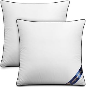 Utopia Bedding set di 2 cuscini 40x40 cm, imbottitura per letto e come cuscini decorativi, cuscini per divano, cuscini decorativi per divano (Bianco)