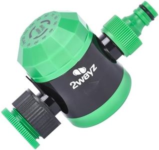 2wayz Mechanical Water Timer - Save Water, Time Up to 120 Minutes - Durable Construction, No Batteries Required -3/4" IPS Thread / 14 Threads per inch - Irrigation Timer- 5.5x2.3 inches - Green