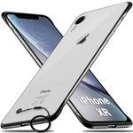 TheGiftKart Hybrid Ultimate Slim Back Case Cover for iPhone XR | Camera & Screen Protection | Frosted Matte Translucent Hard Back Case Cover for iPhone XR (PC & TPU, Black Bumper)