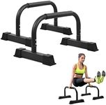 Yes4All Non-slip Steel Push Up Stand, Parallel Bars, Parallettes with Rubber Feet, Supports Calisthenics Exercises and Upper Body Strength Workouts - Black