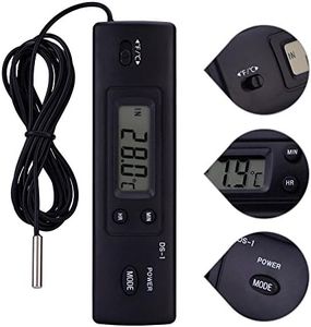 Medidor de temperatura LCD digital Termómetro electrónico Sensor de temperatura Sensor de sonda con cable para nevera Habitación Refrigerador Congelador Interior al aire libre