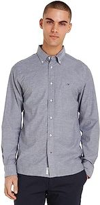 Tommy Hilfiger Men's 1985 Oxford Flex Shirt, Desert Sky, X-Large