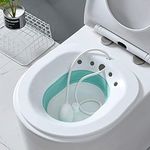 Sitz Bath for Toilet Seat,Foldable Sitz Bath,Sitz Bath Foldable with Flusher,Sitz Bath Over The Toilet,for Hemorrhoids and Perineum Treatment,Alleviate Vaginal or Anal Inflammation