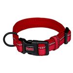 HALTI Collar, Size Small, Red, Best Comfy Dog Collar, Premium Puppy Collar, Nylon, Neoprene-Padded, Reflective, Easy to Fit & Use, For Small, Medium & Large Dogs