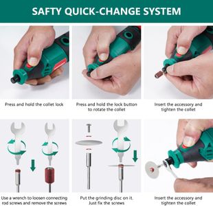 HYCHIKA 170W Rotary Tool Kit – Variable Speed, Flex Shaft, 173 Accessories