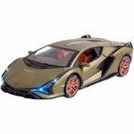 Andek 1:24 Simulation Sian FKP37 Alloy Car Model Sound and Light Pull Back Toy Car Metal Sports Car Boy Collection Decoration Gift (Green)