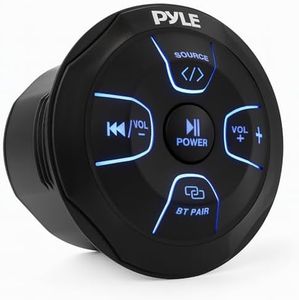Pyle Amplified Wireless BT Audio Controller - 300 Watt Waterproof Rated Marine Receiver Remote Control for Car, Truck, Boat, 4x4, PowerSport Vehicles, Full Range Stereo Sound Reproduction -PLMRBT20