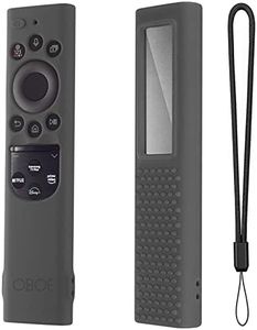 Oboe Silicone TV Remote Cover Compatible with 2022 Samsung Smart TV Remote QLED TV BN68-13897A / TM2280E Remote Protective Case with Remote Loop (Dark Grey) [Remote NOT Included]