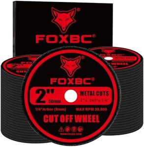 FOXBC 2 Inch Metal Cut Off Wheels for Die Grinder, 2" x .04" x 1/4", Cutting for Metal, Stainless Steel, Plastic - 100 Pack