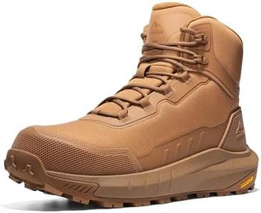 NORTIV 8 Composite Toe Boots for Men ASTM F2413-24 Safety Work Boots Lightweight Anti-Fatigue Non-Slip with Zipper for Warehouse Construction, Terrascope-nano,Size 10.5,Coyote,SNIB26008M