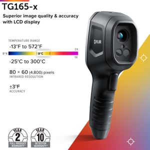 FLIR TG165-X Thermal Imaging Camera – Handheld Infrared Detector