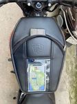 Hunter 350 Mobile Pocket Tank Cover/Tank Bag - Vinyl Black 100% Waterproof Multiple Utility Bike Tank Bag