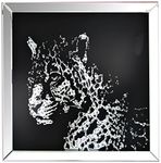 ACME Furniture Nevina Wall Décor, Mirrored and Crystal Leopard