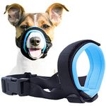 Gentle Muzzle Guard for Dogs - Prevents Biting and Unwanted Chewing Safely–New Secure Comfort Fit - Soft Neoprene Padding–No More Chafing–Included Training Guide Helps Build Bonds with Pet (M, Blue)