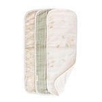 Crane Baby Soft Muslin Burp Cloth, Lightweight and Absorbent Burp Cloth for Boys and Girls (Size: 50 x 18 cm, 0-12 Months, Willow Collection, Multicolor Print)