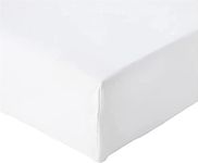 Amazon Basics Soft Microfibre King Fitted Sheet, Deep Pocket 12 inch (30 cm), White