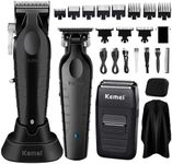 KEMEI Professional Hair Clipper, Hair Trimmer, Beard Shaver Set for Men, Electric Cordless Barber Clipper Beard Trimmer, Rechargeable Fade Clipper Haircutting Kit, KM-2299, KM-2296, KM-1102