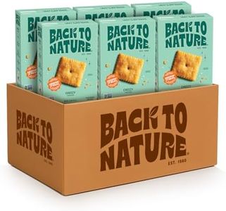 Back to Nature - Cheezy Crackers - Seriously Tasty Cheese Flavored Square Crackers - Wheat Flour and Vegan, Non-GMO Ingredients - 5 Ounce (Pack of 6)
