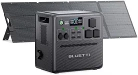 BLUETTI Solar Generator Pioneer 150 (AC240) with 200W Solar Panels (Ships Separately), 1536Wh/2400W, Expandable to 10136Wh, IP65 Water Resistant LiFePO4 Battery Backup, for Camping, Home, RV