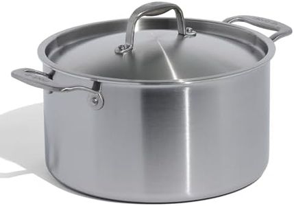 Made In Cookware - 8 Quart Stainless Steel Stock Pot With Lid - 5 Ply Stainless Clad - Professional Cookware - Crafted in Italy - Induction Compatible