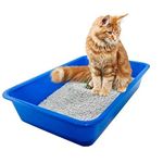 BLISSBORN Cat Litter Tray, Dog Potty Tray, Puppy Pee Pad Holder, 36 x 26 Cm Plastic Dog Pet Potty Indoor Training Toilet for Small Dogs, Keep Paws Dry and Floor Clean (Multi Colour)