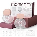 Momcozy S9 Pro Updated Wearable Breast Pump, Hands-Free, Longest Battery Life & LED Display, Portable Electric Breast Pump with 2 Modes & 9 Levels - 24mm (Pink, 2 Count)