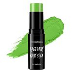 BOBISUKA Light Green Face Body Paint Stick Eye Black Sticks for Sports Water Based Face Painting Kit Quick Drying Foundation Makeup for Halloween Witch Camo Hulk Hunting Cosplay SFX Costume Party