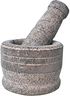 EZAHK Stone Mortar and Pestle Set for Spices, Okhli Masher, Khalbatta Stone, Natural & Traditional Grinder, Musal, Well Design for Kitchen, Home, Herbs (5.5 inch) Grey