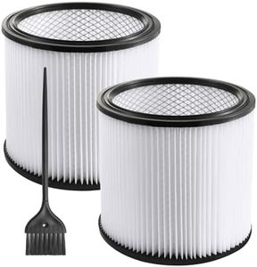 Gazeer 2Pack Replacement Cartridge Filter Compatible with Shop-Vac Shop Vac 90304, 90350, 90333,903-04-00, 9030400,fits most 5 Gallon and above Wet/Dry Vacuum Cleaners.