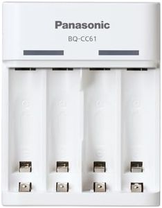 Panasonic Eneloop Universal AA & AAA USB Rechargeable Battery Charger - LED Indicators, Portable 65g Travel Charger, Overcharge Protection, Universal Rechargeable Battery Compatibility (BQ-CC61TA)